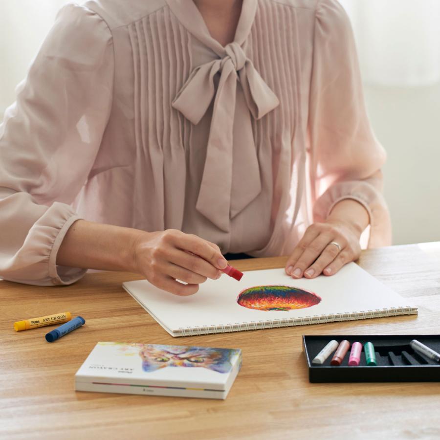 ぺんてる クレヨン ART CRAYON アートクレヨン 8色セット (PTAC