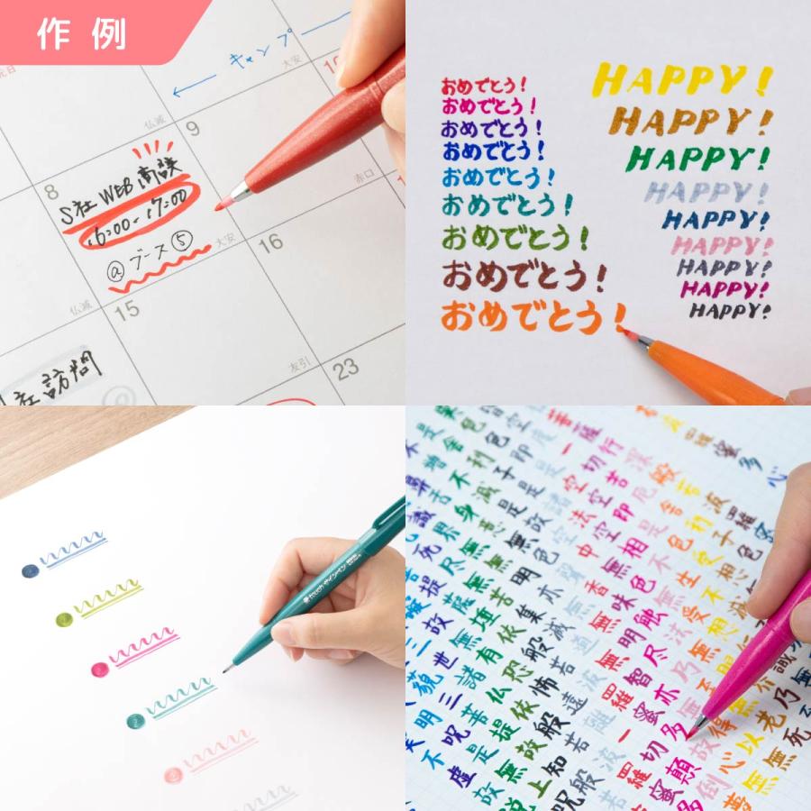 ぺんてる（Pentel） 筆タッチサインペン 単色 (3/3ページ) ネコポス可