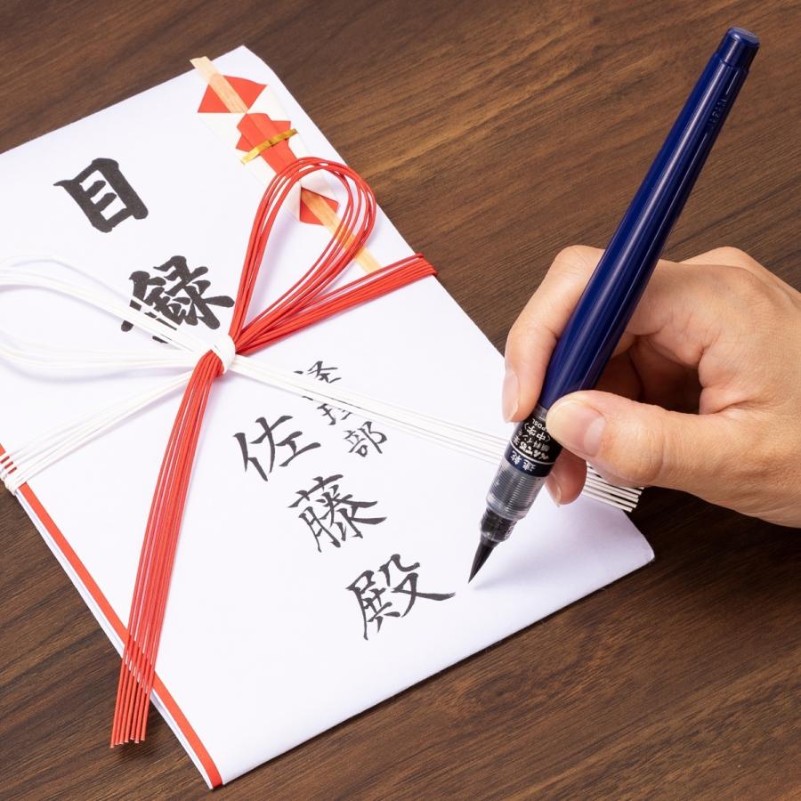 ぺんてる（Pentel） 速乾ぺんてる筆 黒 中字 黒 極細 うす墨 中字