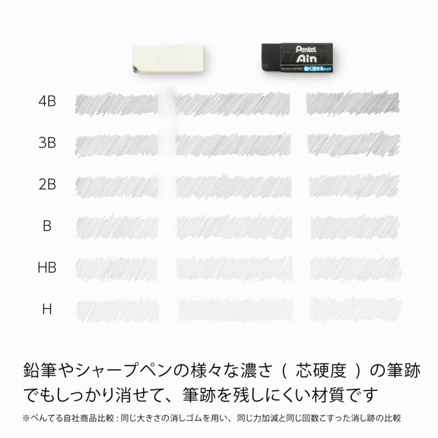 アイン ぺんてる Pentel Ain 消しゴム 大 【くっつくタイプ/軽く消せる