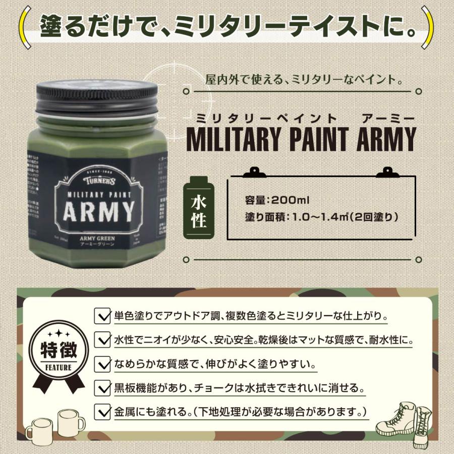 ターナー ミリタリーペイント ARMY(アーミー) 200ml 【全6色
