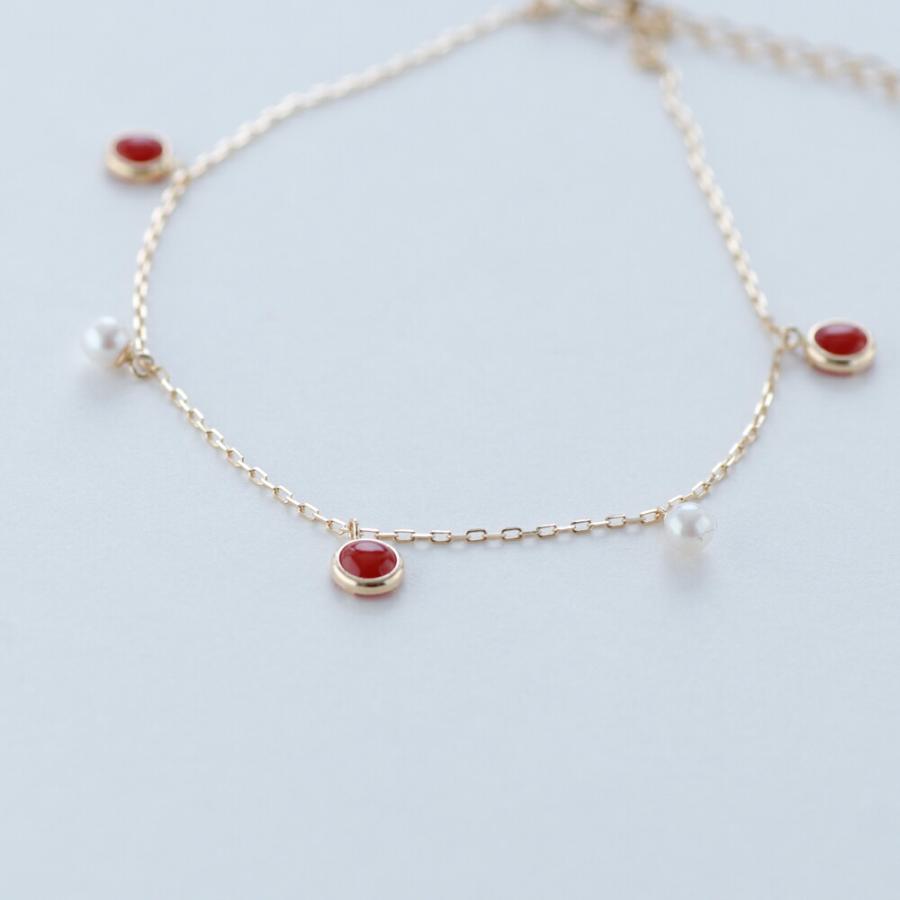 ≪送料無料&1年保証付き≫ 日本産血赤珊瑚&パール血赤珊瑚 あこや真珠