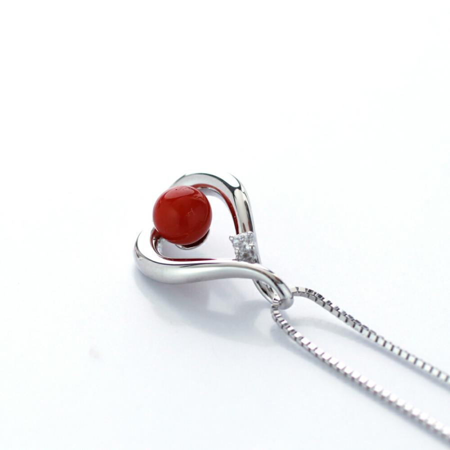 ≪送料無料&1年保証付き≫赤珊瑚5.5ミリ玉シルバーペンダント