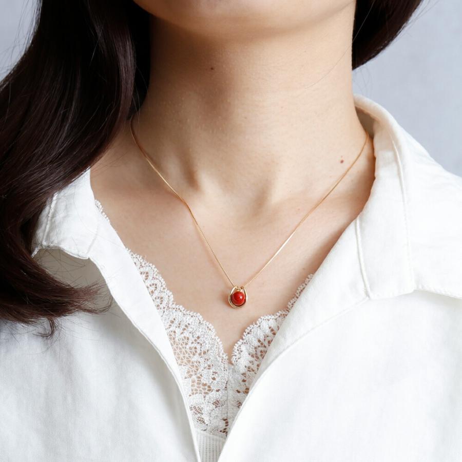 ≪送料無料&1年保証付き≫ 赤珊瑚のシンプル 差し色K18