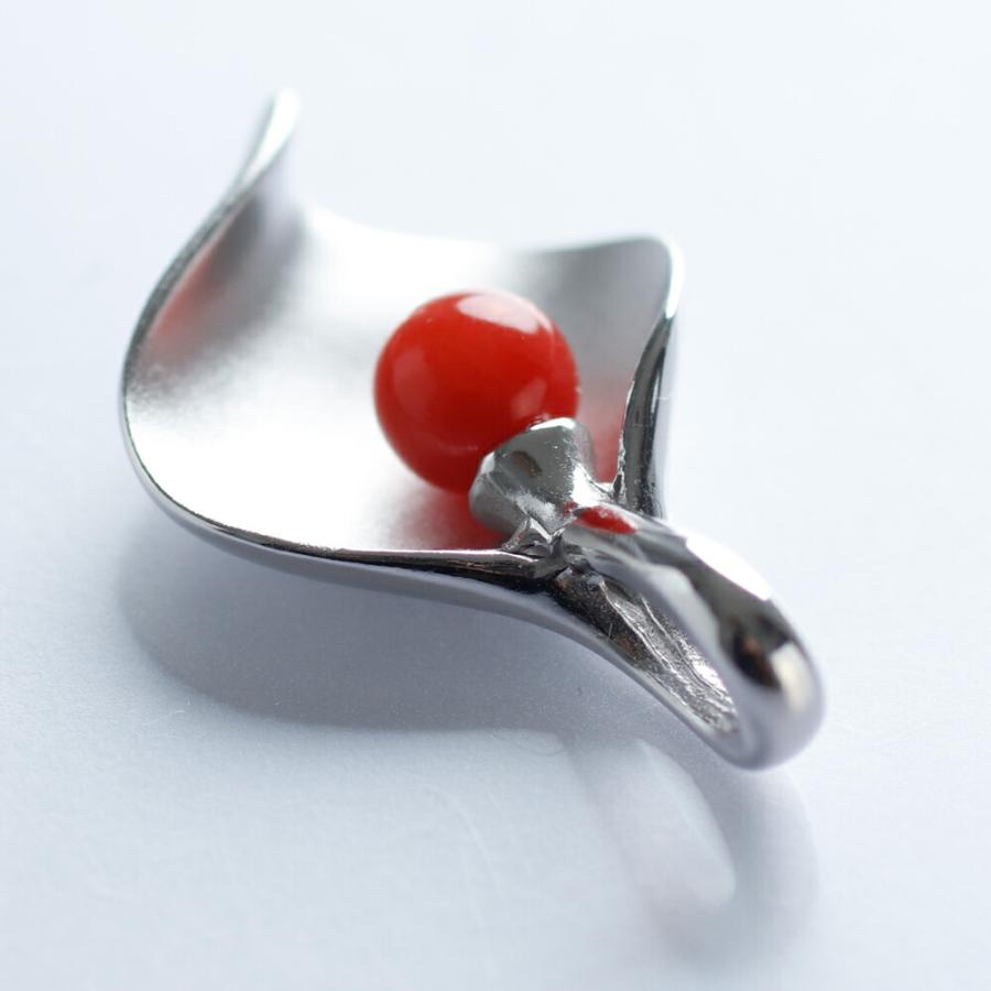 赤珊瑚と銀のペンダント silver925 珊瑚のペンダントトップ コーラル 赤珊瑚と銀のペンダント silver925 珊瑚のペンダントトップ コーラル