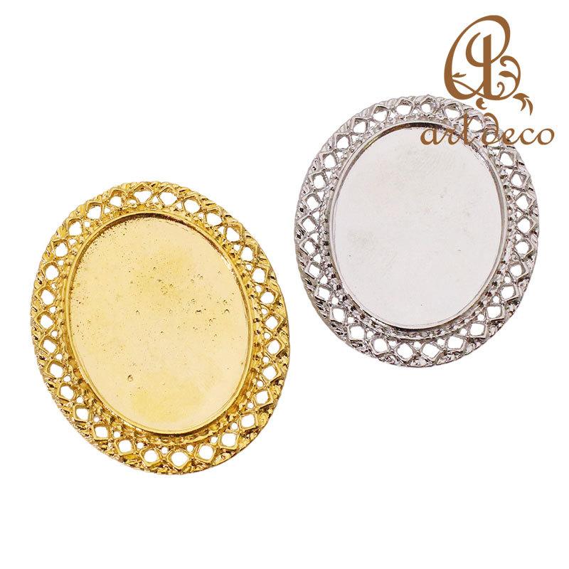 ブローチ コサージュ 楕円 1個 40mm×30mm アクセサリー パーツ  