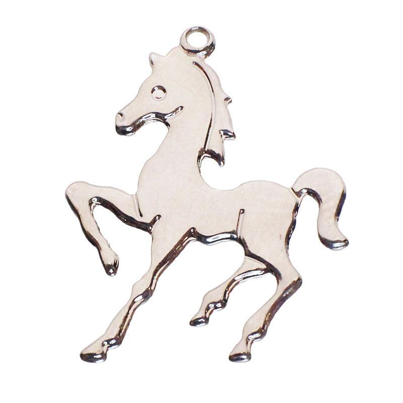 チャーム 馬 ホース アニマル 動物 10個 25mm×18mm ペンダント