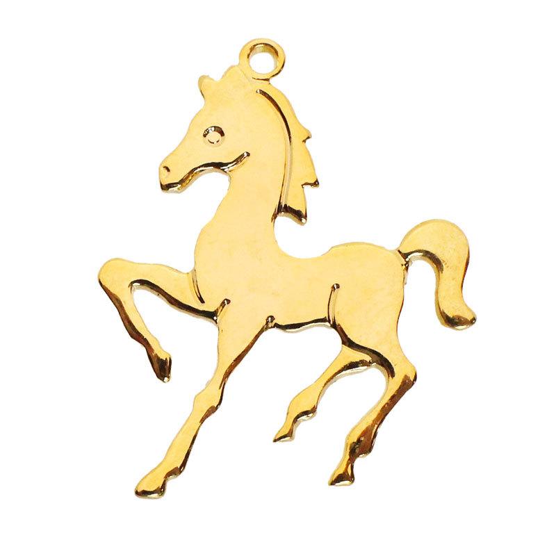 チャーム 馬 ホース アニマル 動物 2個 25mm×18mm ペンダント