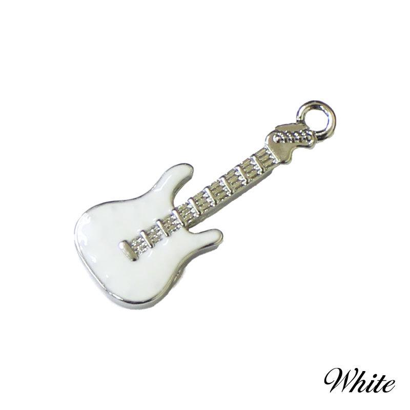 チャーム 楽器 ギター 2個 33mm×12mm ペンダント キーホルダー