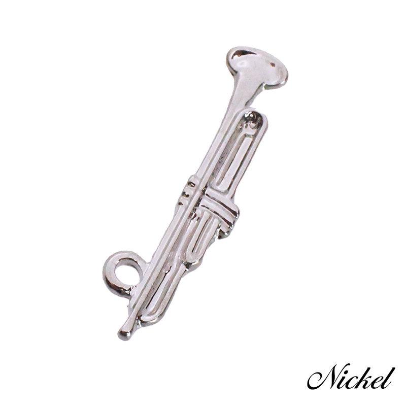 アクセサリー パーツ チャーム 楽器 トランペット 10個 ハンドメイド