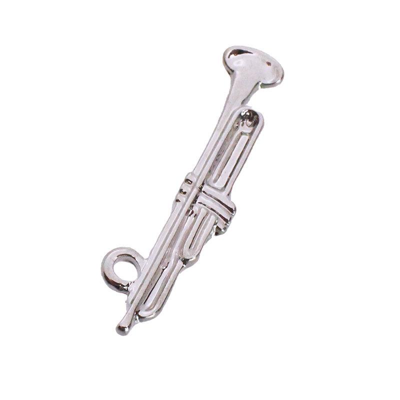 アクセサリー パーツ チャーム 楽器 トランペット 10個 ハンドメイド