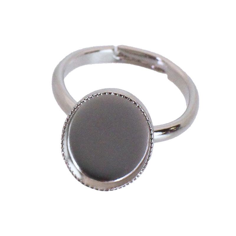 指輪 リング 楕円 1個 14mm×10mm アクセサリー パーツ