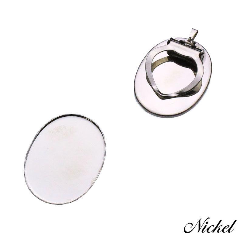 スカーフ留め クリップ 楕円 1個 40mm×30mm アクセサリー パーツ