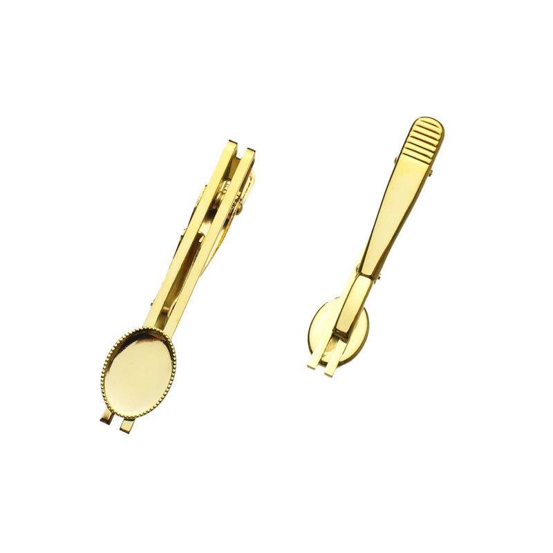 ネクタイピン タイピン クリップ 楕円 1個 10mm×14mm アクセサリー