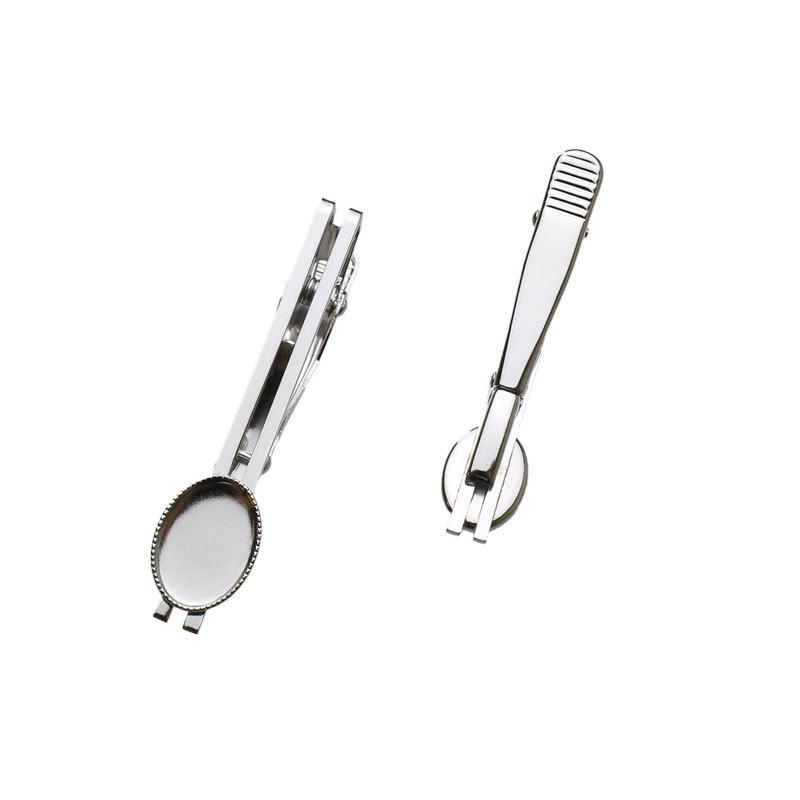 ネクタイピン タイピン クリップ 楕円 1個 10mm×14mm アクセサリー
