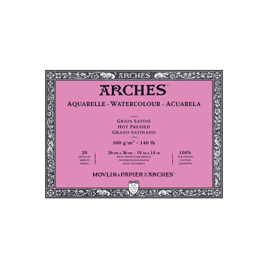 【新品未開封】アルシュARCHES 水彩紙　4冊 maruman（マルマン） アルシュ水彩紙ブロック 細目 460×610mm