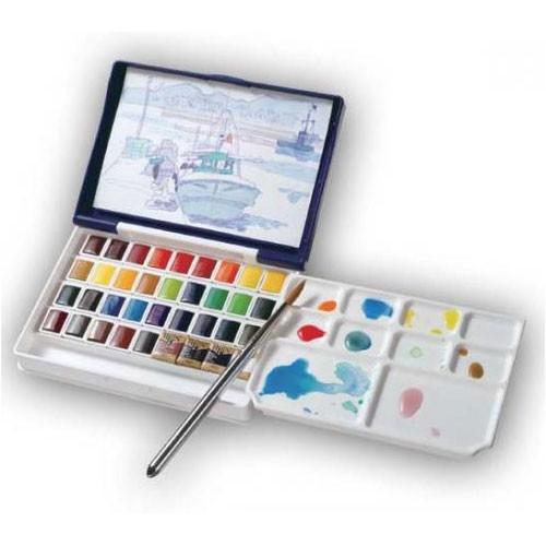 ホルベイン 固形水彩絵具 アーチスト パンカラー　３６色セット（樹脂ケース） PN698 :PN698:額縁画材ドットコム - 通販 -  Yahoo!ショッピング