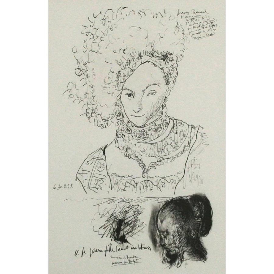 パブロ・ピカソ(Pablo Picasso) 「スケッチブックより #13」版画 パブロ・ピカソ(Pablo Picasso) 「スケッチブックより #13」版画