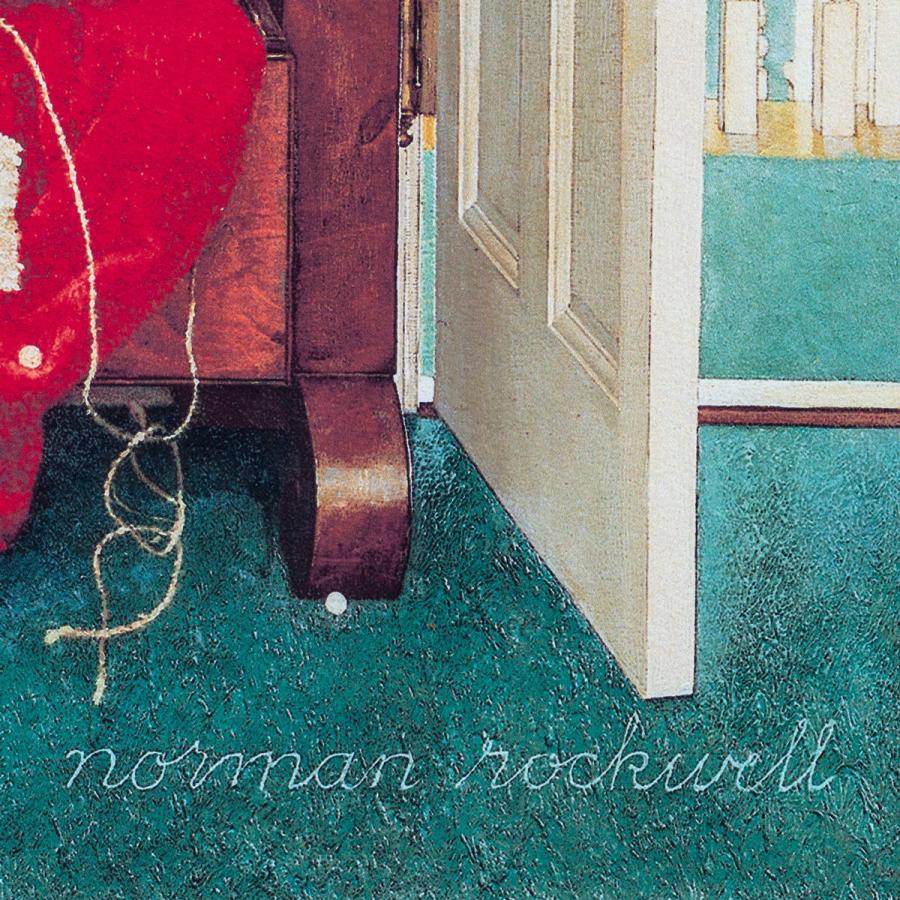 ノーマン・ロックウェル「鏡の少女」　ジークレー　エンボス印・作品保証書有り ノーマン・ロックウェル(Norman Rockwell) 「鏡の少女 - Girl at