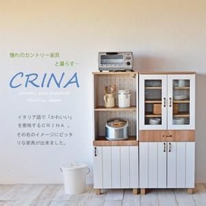 食器棚 スリム キッチンキャビネット フレンチカントリー 収納 ラック ミニ カップボード ガラス扉 60幅 白 日本製 CR-1360GT｜art-i-o｜06