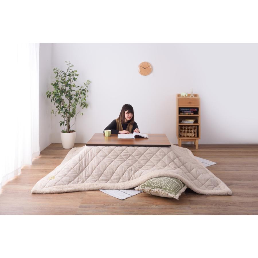 こたつ布団 長方形 ベージュ W190×D230センチ 薄掛け ツイード コタツ