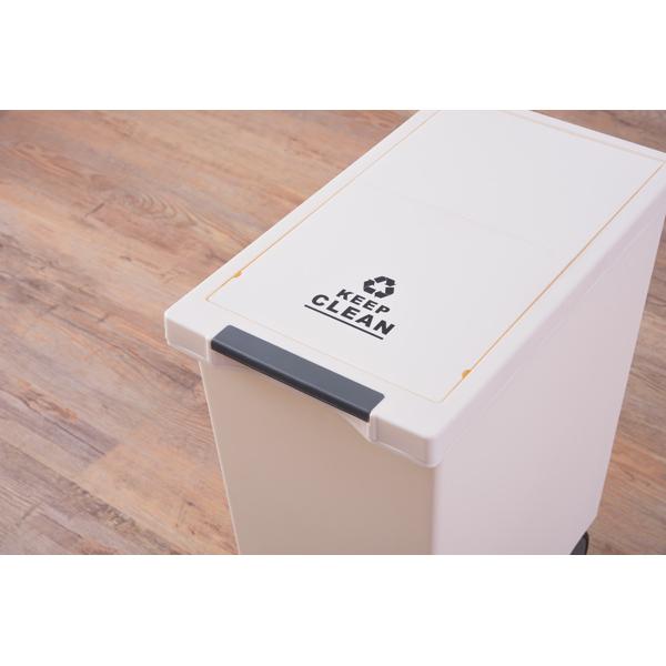 スライドペダルペール 45L ホワイト ダストボックス ごみ箱 おしゃれ 