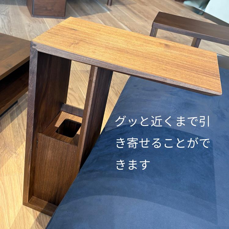 吉桂 サイドテーブル ゴミ箱機能付き 木製 ダストボックス ナイト