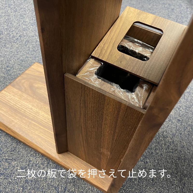 吉桂 サイドテーブル ゴミ箱機能付き 木製 ダストボックス ナイト