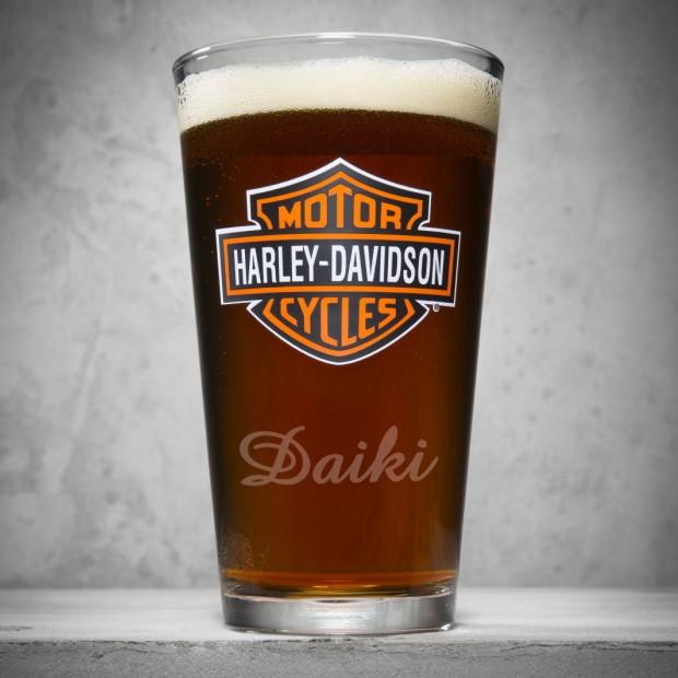 Harley Davidson（ハーレー・ダビッドソン） 名入れビールグラス ハイ