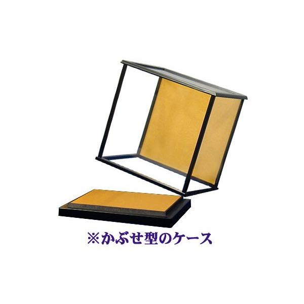 ガラスケース　カブセしき（おすすめ）日本製国産　人形ケース　置物ケース　家具調マホガニー色　K-H-28 ※前巾24cmX奥行き21cmX高さ28cm（内寸）