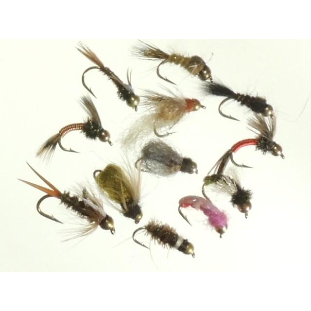 ニジマス用 ビーズ ニンフ 12本セット フライフィッシング フライ 通販