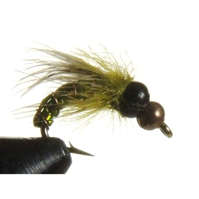 ニンフ ｘ レイ ビーズニンフ オリーブ 14 16 フライ フライフィッシング入門 完成品フライ ルアー 釣り 川 渓流 管理 エリア 絶妙なデザイン