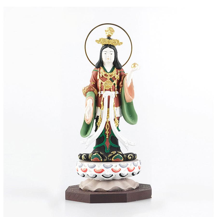 【神像　木彫女神　仏像　外国物 佛　仏】◆仏教美術 インテリア　オブジェ　美術 金泥】吉祥天 吉祥天女 天部 木造 仏像 四天王 七福神 木彫り