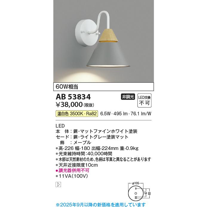 KOIZUMI（コイズミ） コイズミ照明 ブラケット AB53834 工事必要 屋内