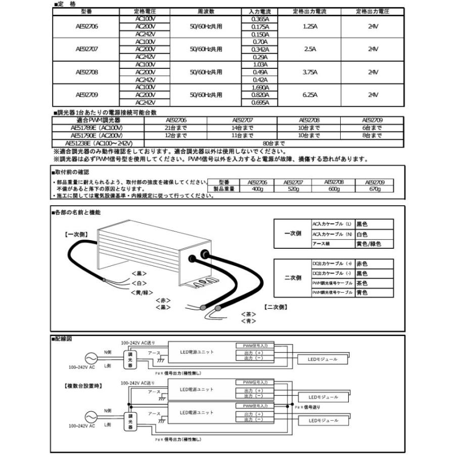 KOIZUMI LED電源ユニットAE92706 KOIZUMI（コイズミ） コイズミ照明 専用電源ユニット AE92706 工事必要