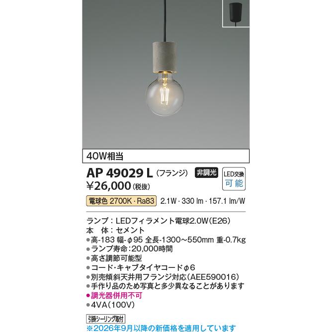 KOIZUMI（コイズミ） コイズミ照明 ペンダント AP49029L : アート