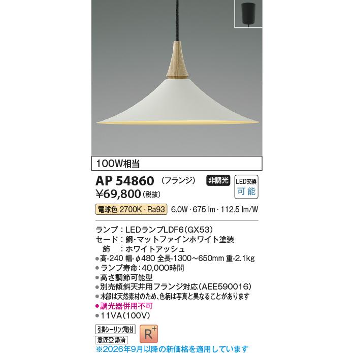 KOIZUMI（コイズミ） コイズミ照明 ペンダント AP54860 電球色
