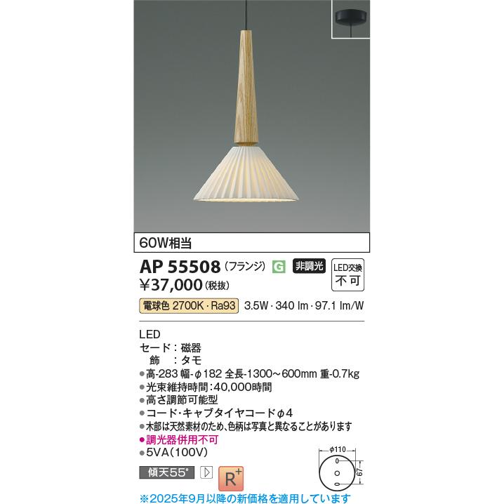 KOIZUMI（コイズミ） コイズミ照明 ペンダント AP55508 工事必要 電球