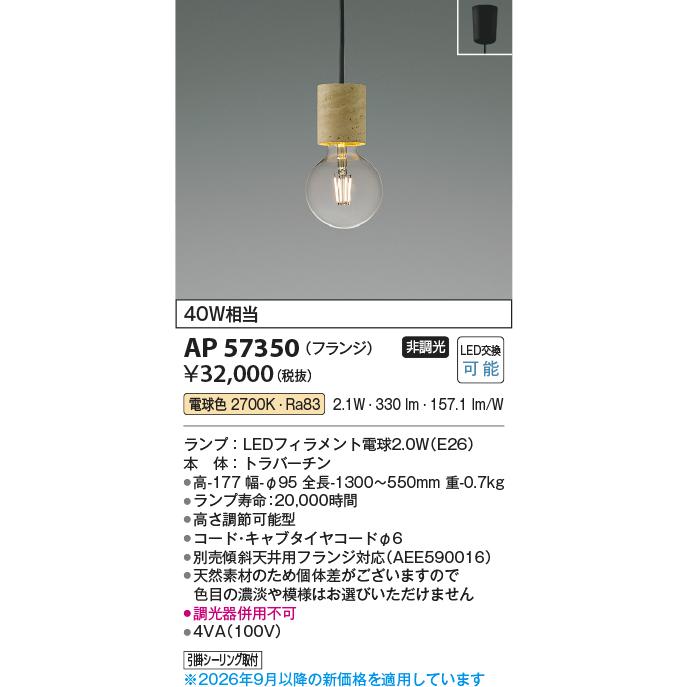 KOIZUMI（コイズミ） コイズミ照明 ペンダント AP57350 : アート