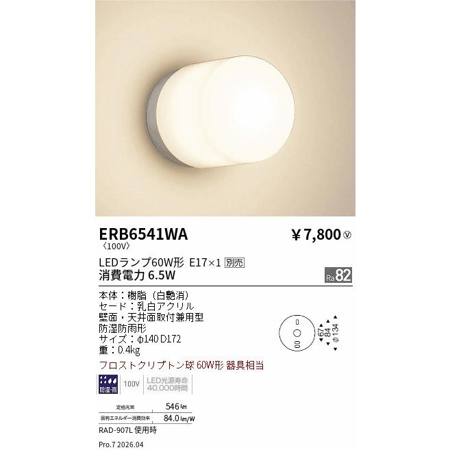 遠藤照明 アウトドアブラケット ランプ別売 ERB6541WA 工事必要
