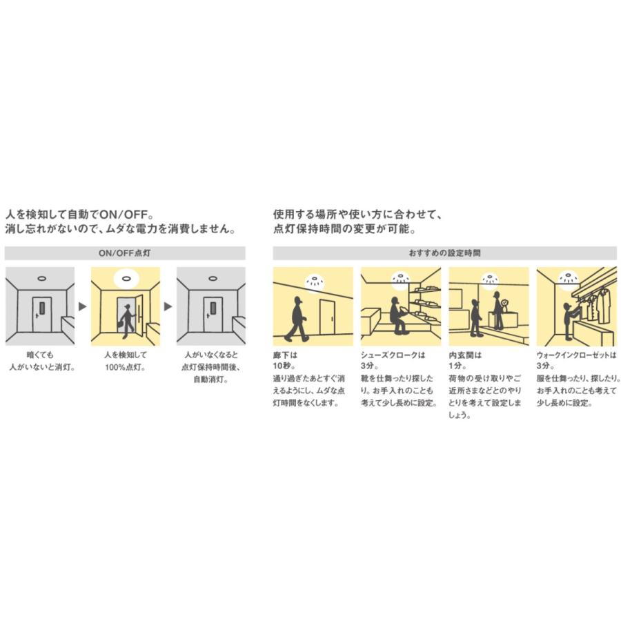 Panasonic（パナソニック） センサ付ダウンライト 60形相当 電球色