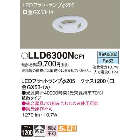Panasonic（パナソニック） LEDフラットランプ タイプ クラス1200