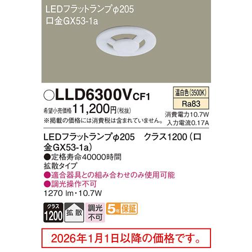 Panasonic（パナソニック） LEDフラットランプ タイプ クラス1200