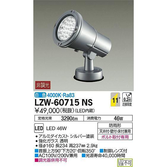 大光電機 LED屋外スポットライト LZW60715NS 工事必要 :LZW-60715NS:アートライティング Yahoo!店 - 通販