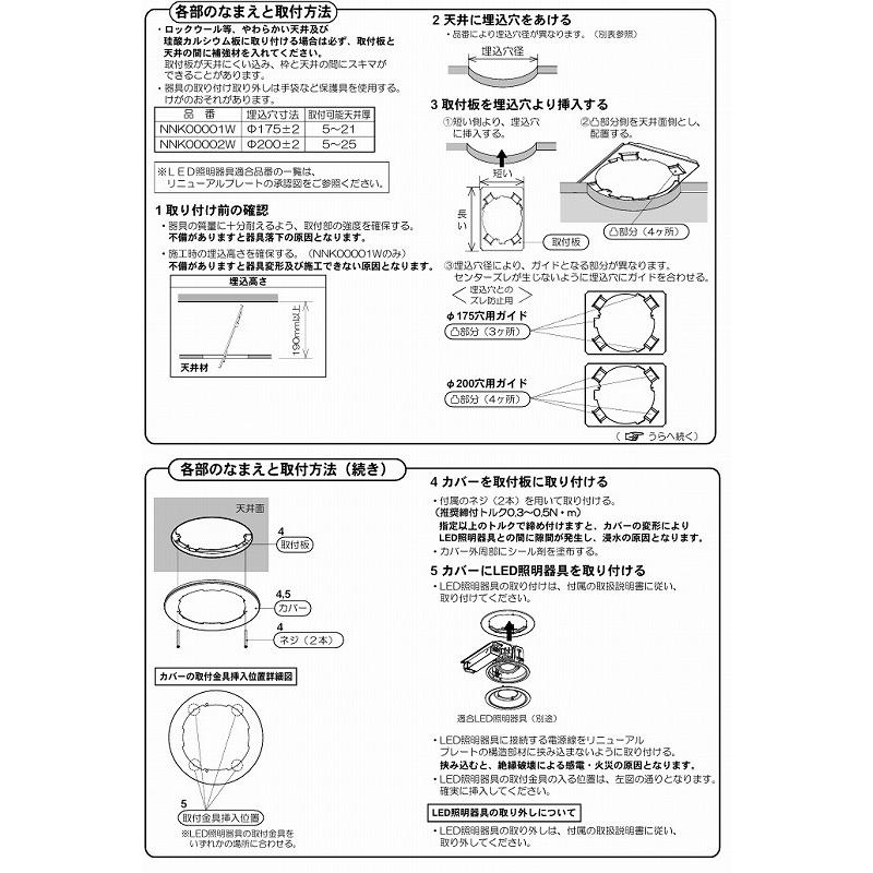 Panasonic（パナソニック） 軒下用ダウンライト用リニューアルプレート 