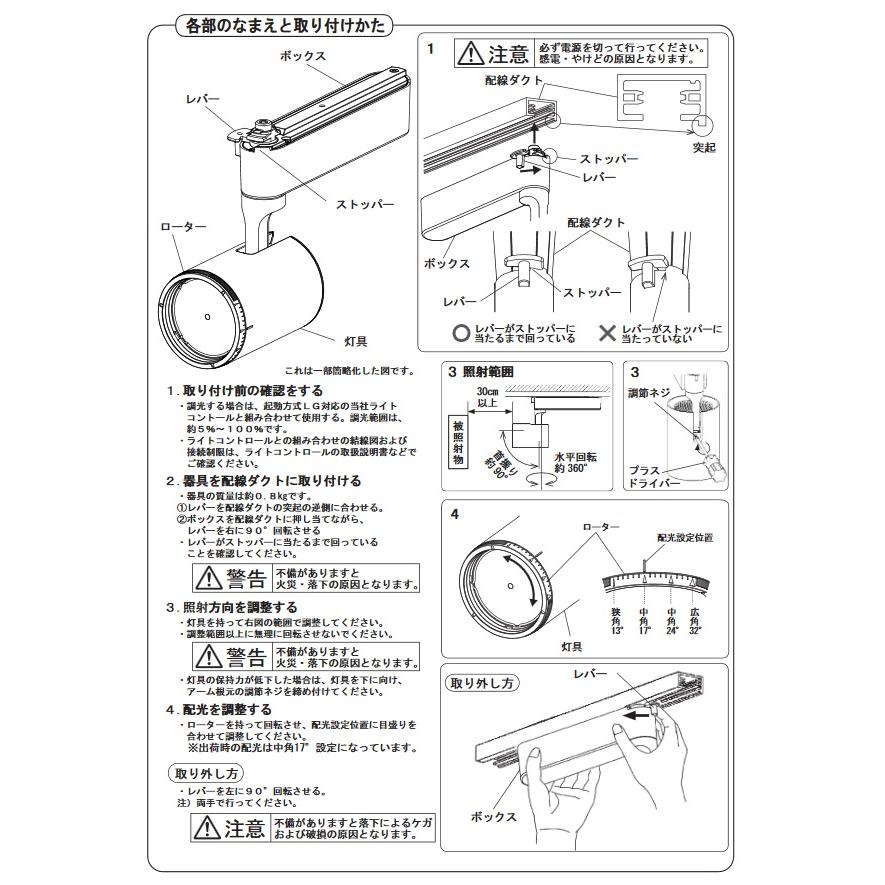 Panasonic（パナソニック） LEDダクトレール用スポットライト 可変配光