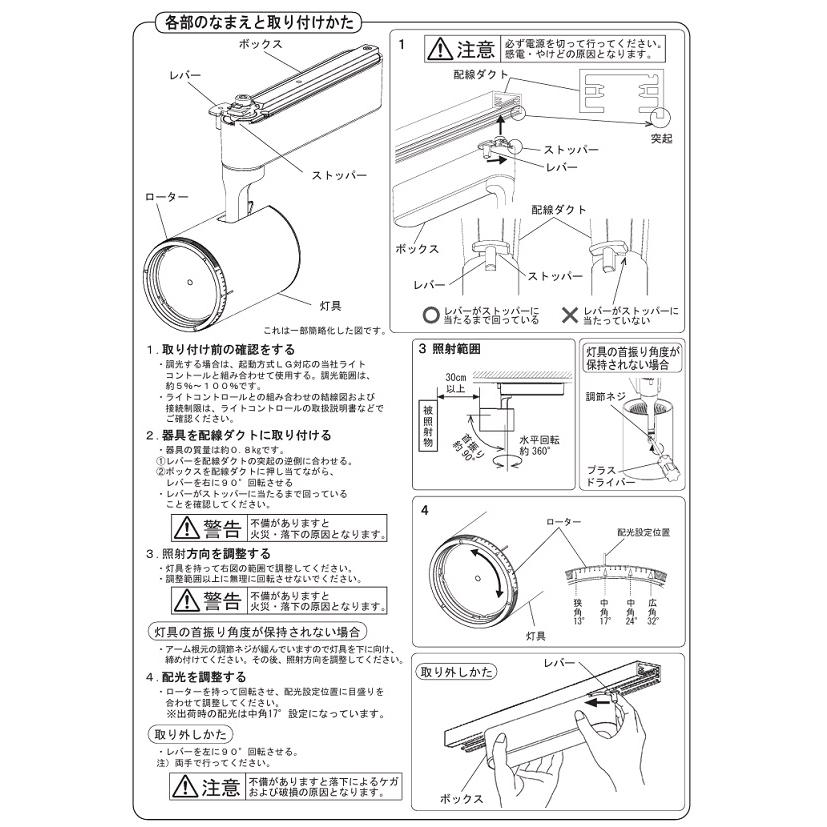 Panasonic（パナソニック） LEDダクトレール用スポットライト 可変配光
