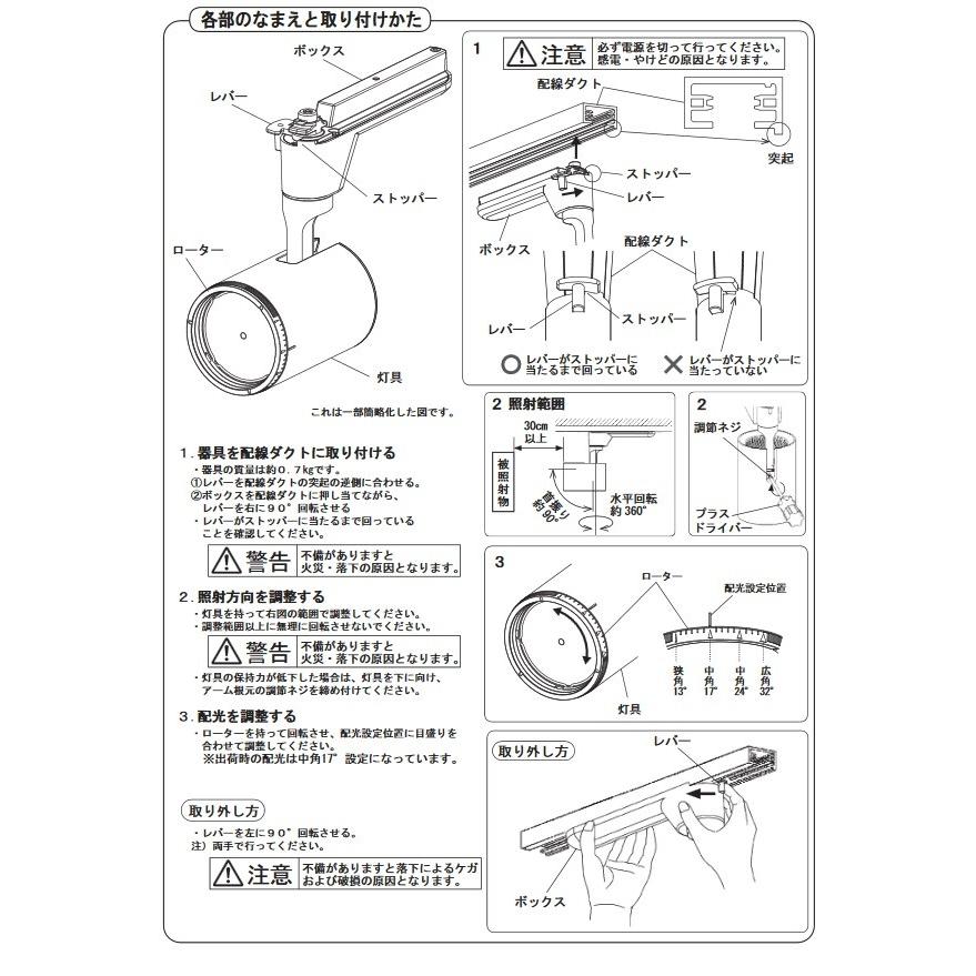 Panasonic パナソニック LEDダクトレール用スポットライト 配光 Panasonic パナソニック LEDダクトレール用スポットライト 配光