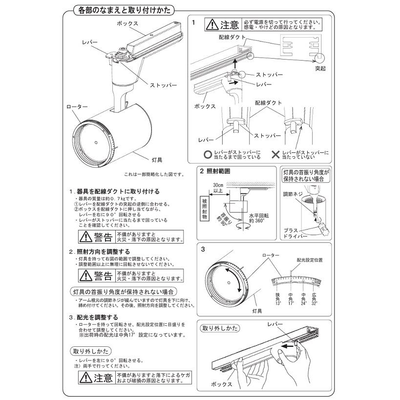 Panasonic（パナソニック） LEDダクトレール用スポットライト 配光調節