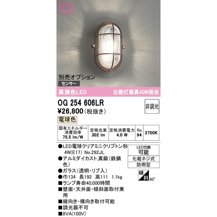 ODELIC（オーデリック） アウトドアブラケット OG254606LR 電球色 高